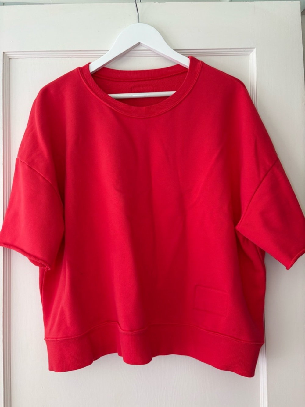 Daily Drills Red Sweatshirt with Green Patch